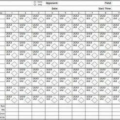 Holiday Official Softball/Baseball Scorebook K.M.B.A