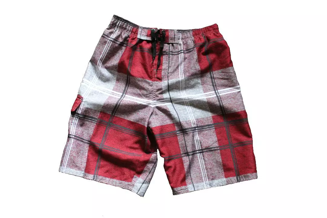 Burnside Junior Plaid Board Short (Red) 3 Burnside Junior Plaid Board Shorts (Red)