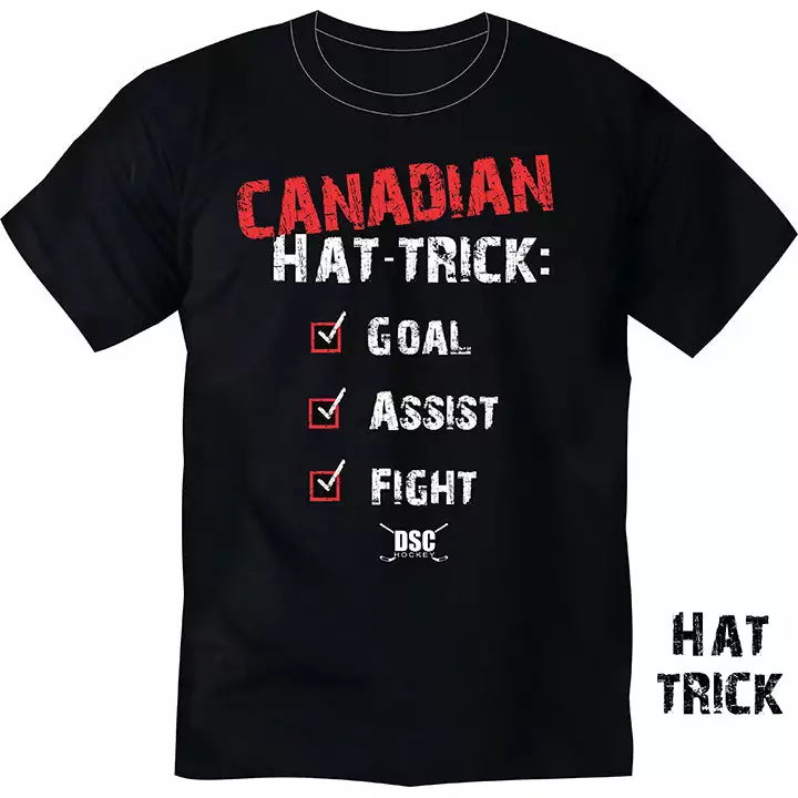 Dsc Hockey Adult T-Shirt Canadian Hat Trick 3 DSC Hockey Adult T-Shirt Canadian Hat Trick