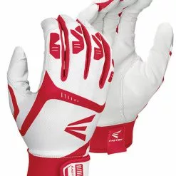 Easton Senior Men's Gametime Batting Gloves (Red) Baseball
