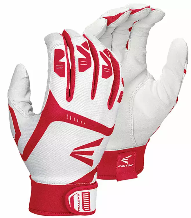 Easton Senior Men's Gametime Batting Gloves (Red) Baseball 3 Easton Senior Men's Gametime Batting Gloves (Red) Baseball