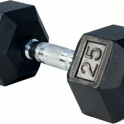 York 25 Lb Rubber Hex Dumbells