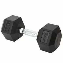 Exercise York 30 Lb Rubber Hex Dumbbell Pairs