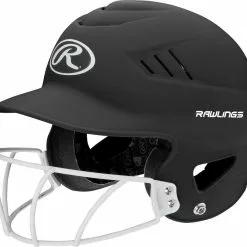 Rawlings Coolflo RCFHLFG Batting Helmet With Softball Cage Baseball
