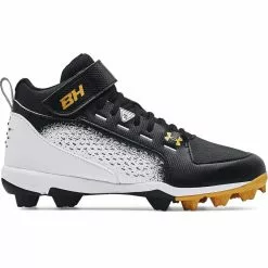 Under Armour Men's Harper 6 Mid Baseball Shoes Black